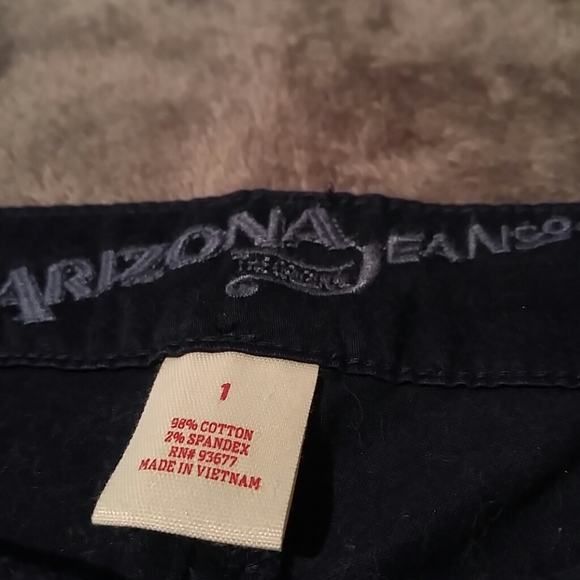 Arizona Navy Slim Fit Straight Pants Size 1 - Picture 3 of 4